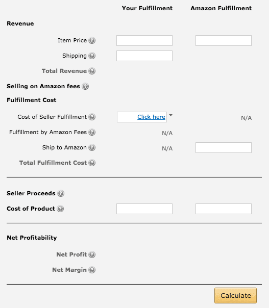Amazon FBA Calculator