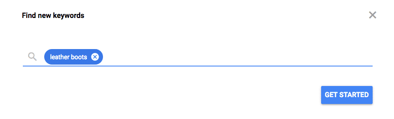 Google Keyword Planner Keyword Ideas
