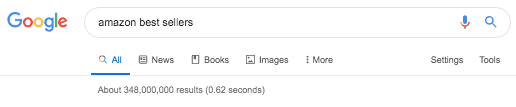 Amazon Best Sellers on Google