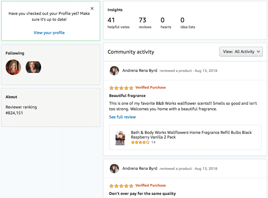 Amazon Customer Profile