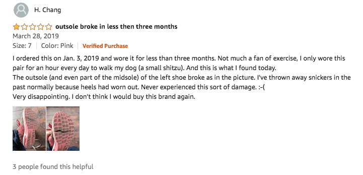 Customer Review on Amazon