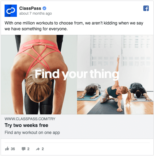 Facebook Ad Example