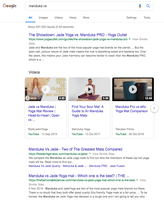 Find Comparison Blog Posts Online