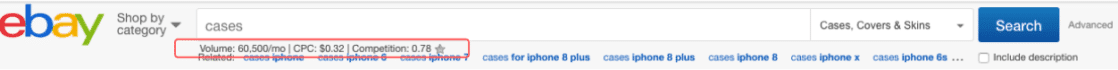 Monthly Search Volume on eBay
