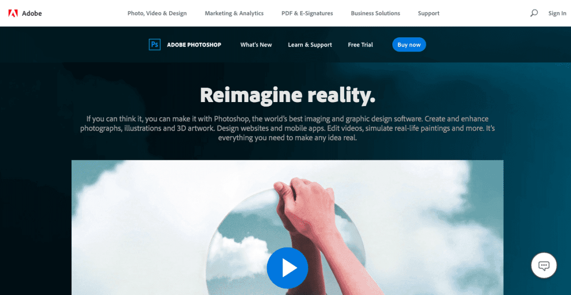 Photoshop by Adobe Website