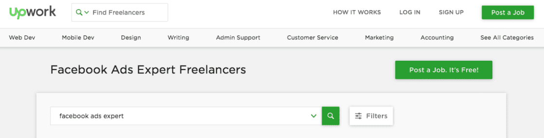 Search on Upwork