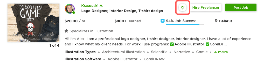 Sortlist Freelancers on Upwork