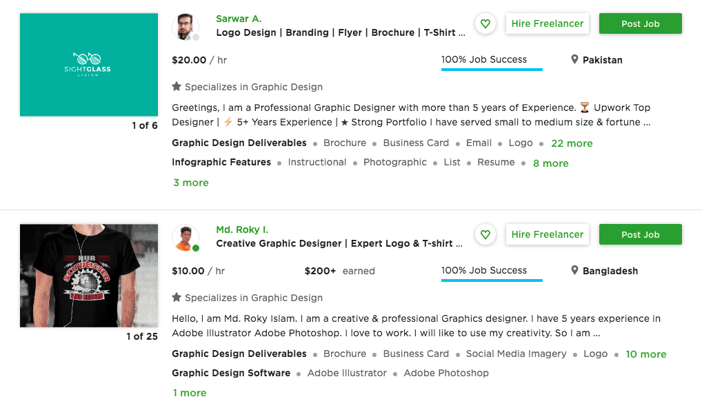 T shirt Designers on Upwork