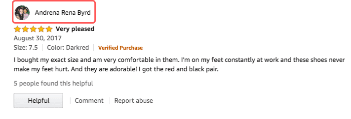 Visit Amazon Customer Profile