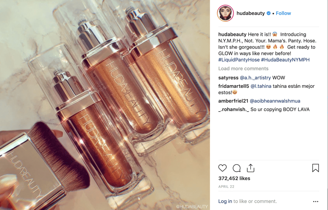 huda beauty instagram promotion
