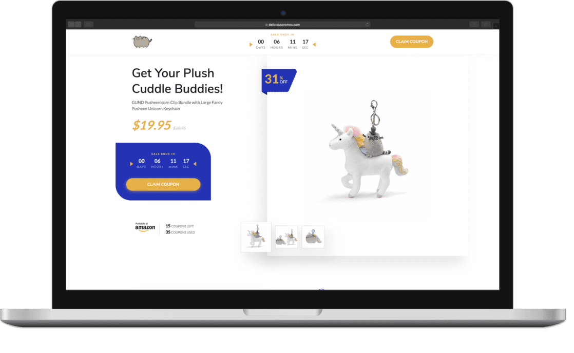 Landing cube page example