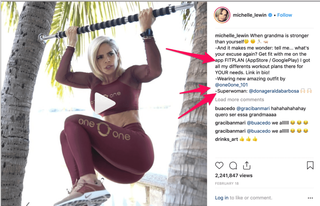 michelle-lewin-instagram post promoting a product