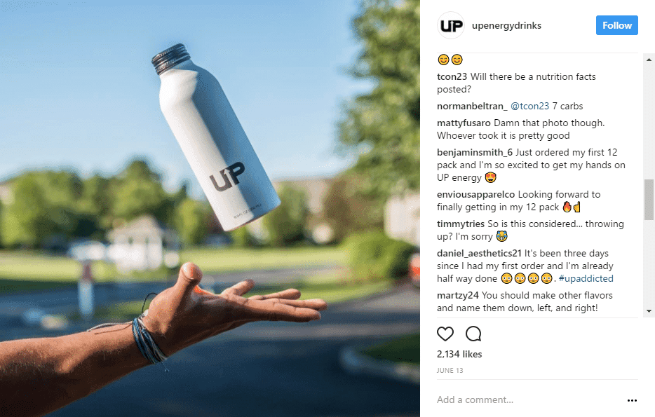 upenergy promoting their own products
