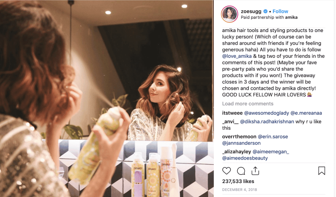 zoe sugg partnering with a company to promote a product