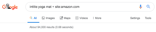 Advanced Search Operator for Amazon Products in Google