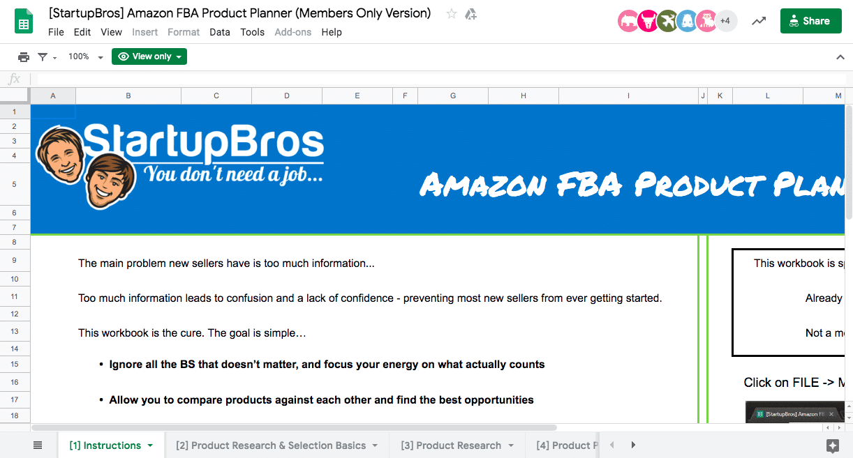 Amazon Product Research Workbook