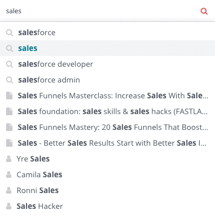 Search for Sales Courses