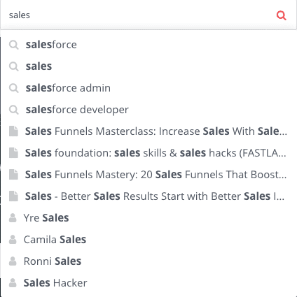 Search on Udemy