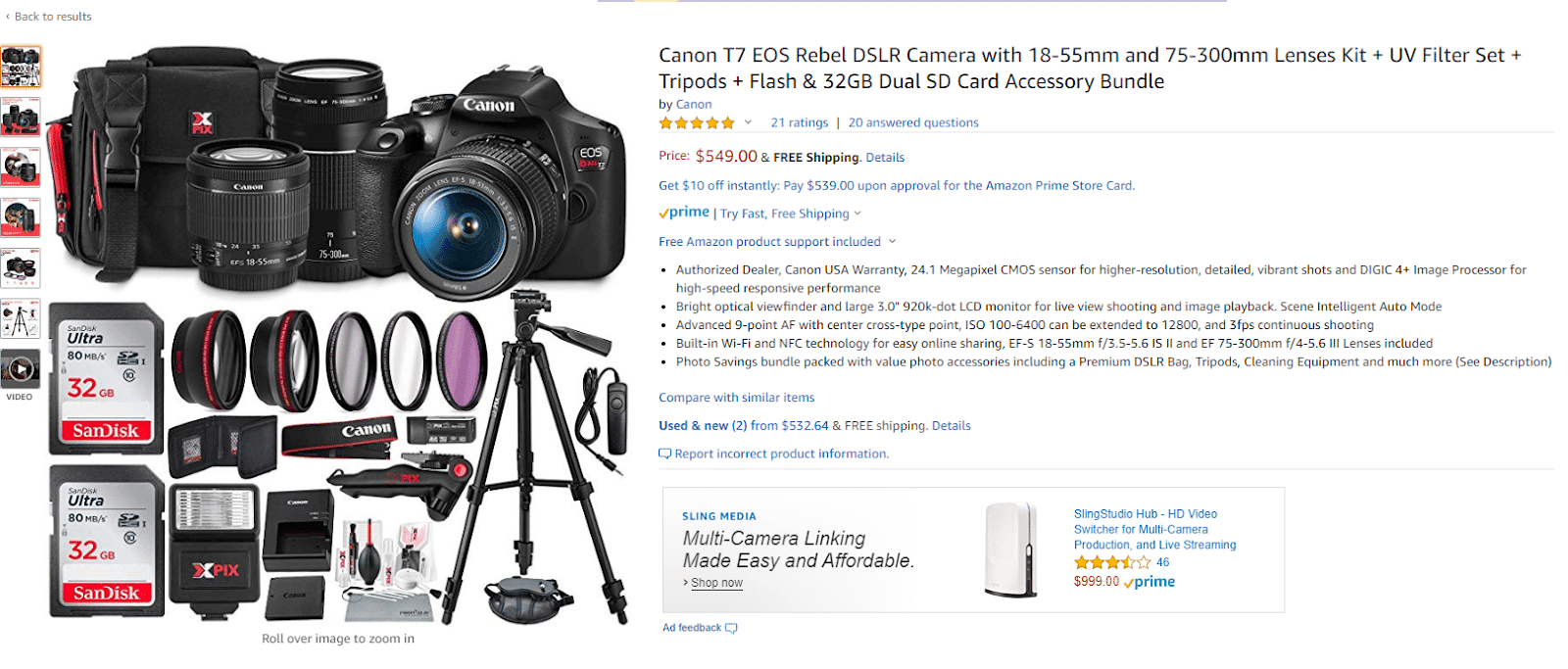 Amazon photography camera kit