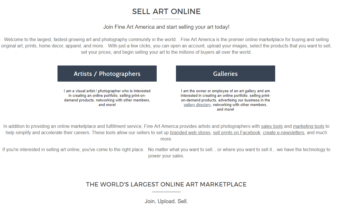 fine art america selling images