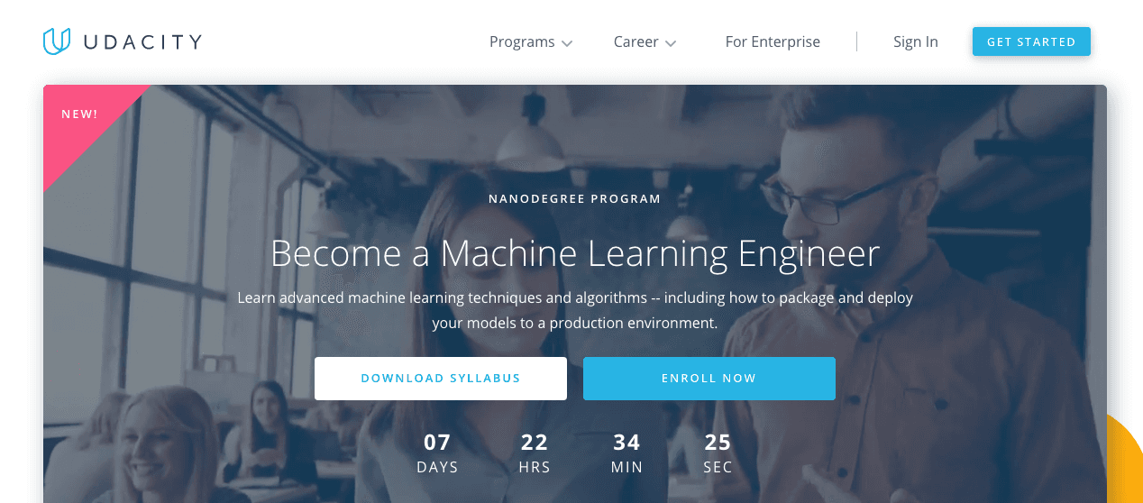 Udacity Homepage