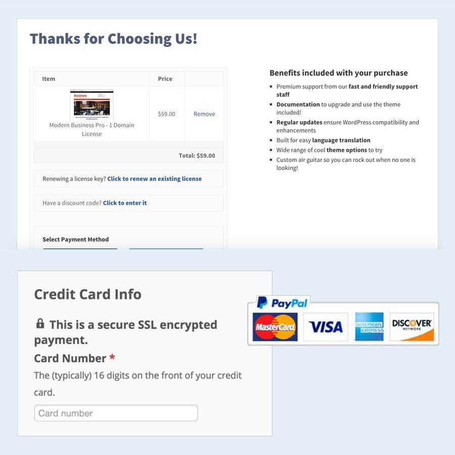 checkout page wordpress