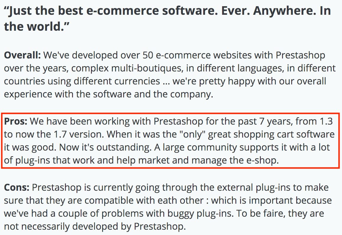 PrestaShop Review