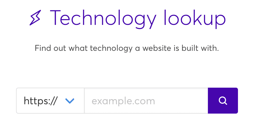 Wappalyzer Technology Lookup