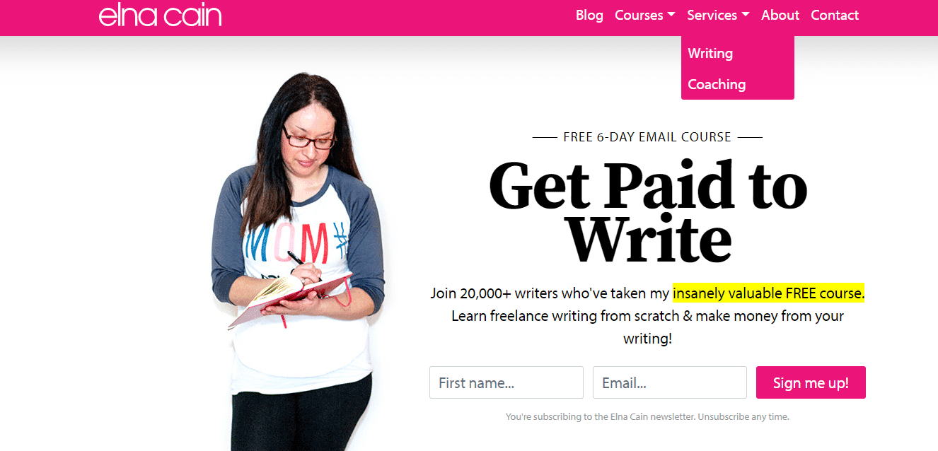 elina cain home page