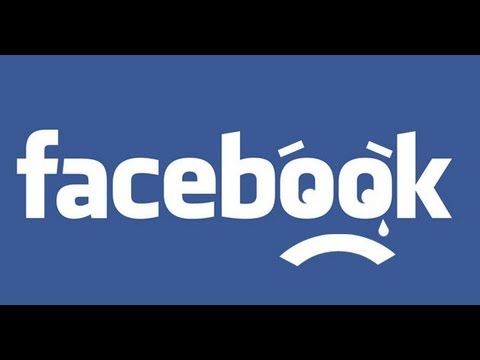 Logo of Facebook with a sad face