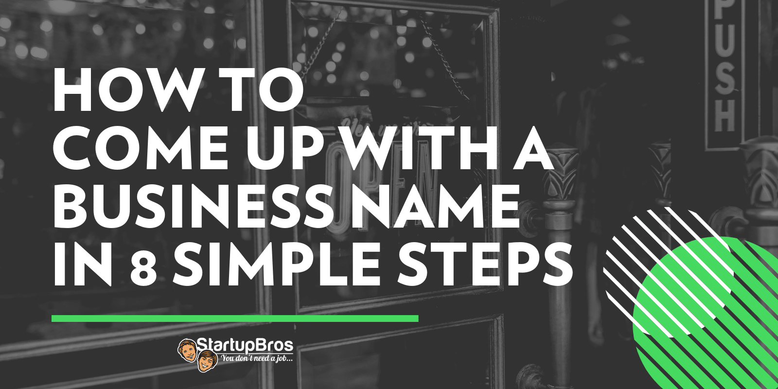 how to come up with a business name in 8 steps - social share image