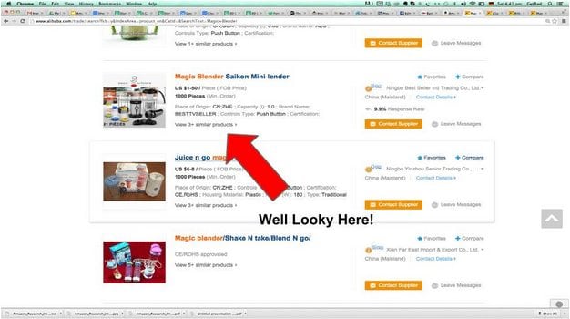 screenshot alibaba product page