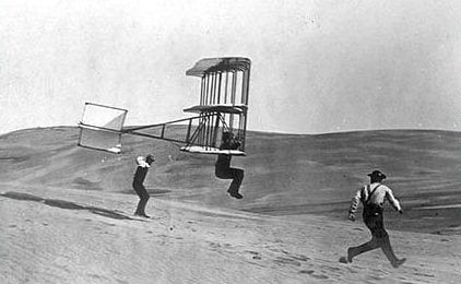 wright brothers flying first airplane
