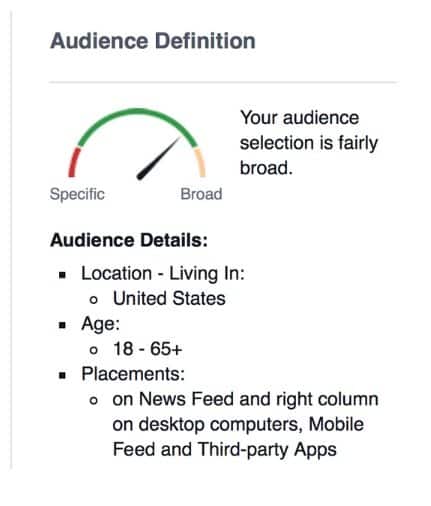 audience definition facebook ads