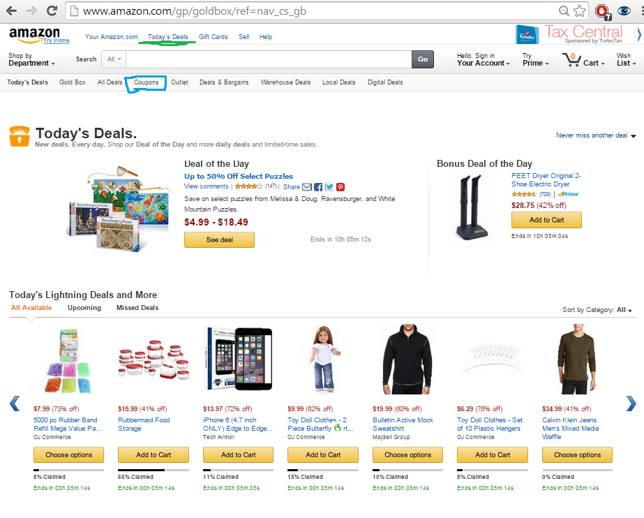 Amazon-Daily-Deals-Page