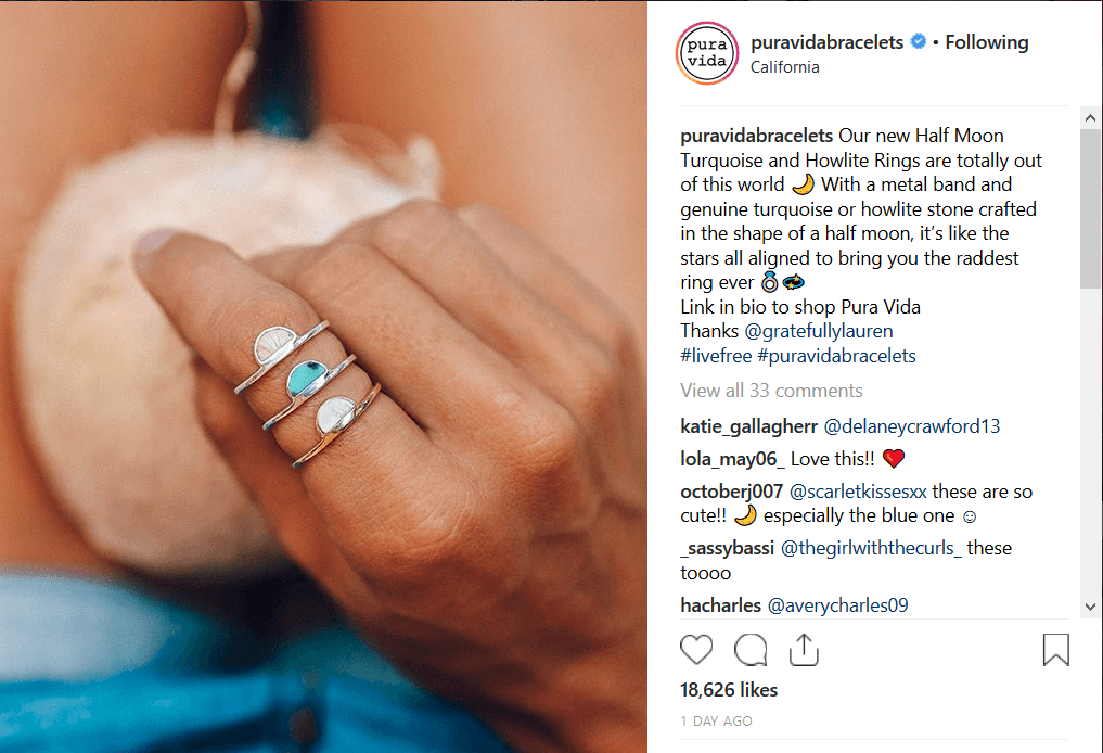 Puravida Bracelets Use Product Focused Instagram Photos to Increase Traffic