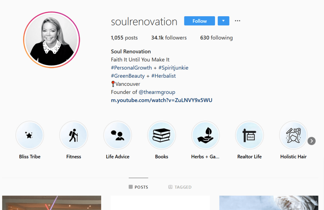 Soul Renovation Instagram profile