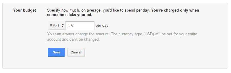 Create a maximum Budget to start your PPC campaign