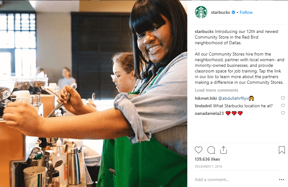 Creating a relationship between workers and customers on Instagram