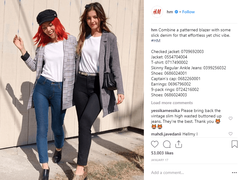 Modeling the brand with lifestyle images on instagram