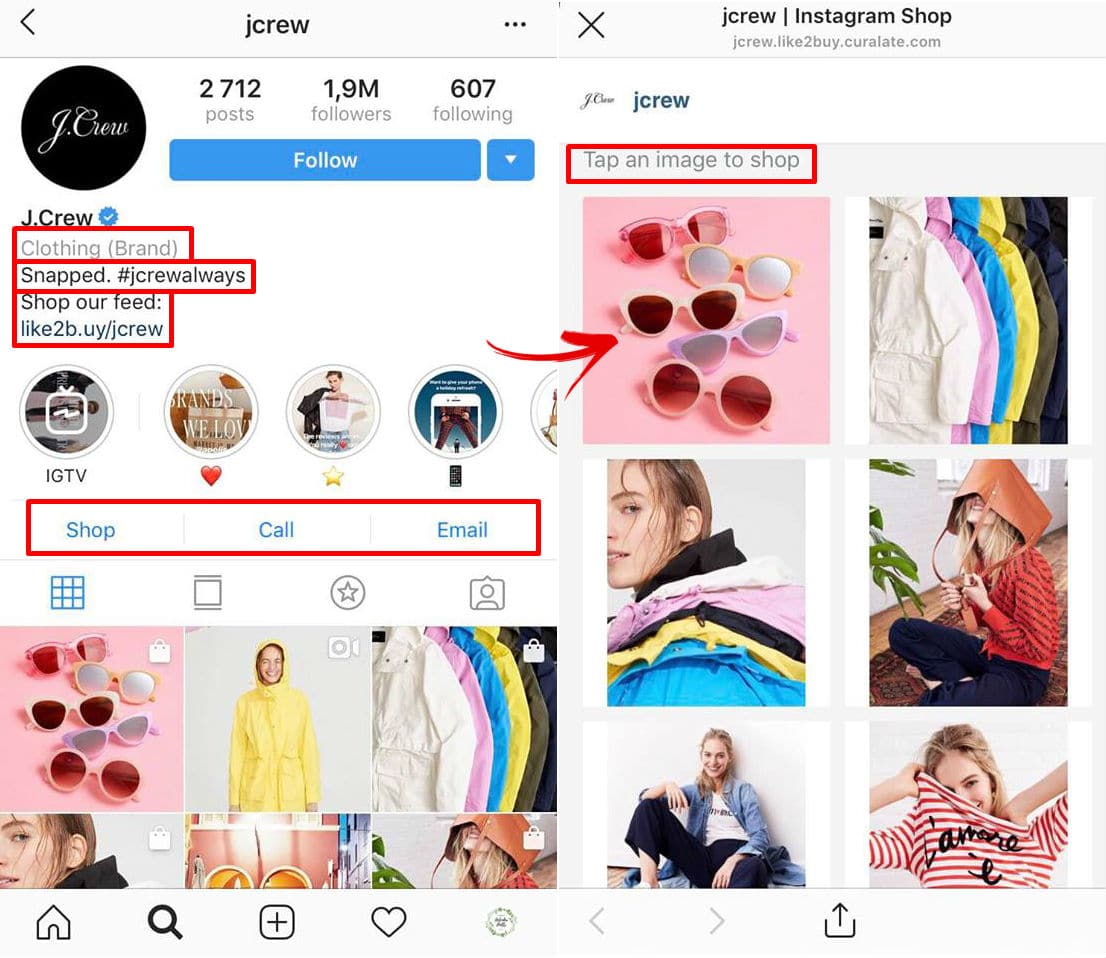 Using space in your instagram bio to drive sales