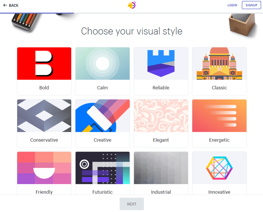 Hatchful - Shopify Logo Maker Choosing Logo Style Type