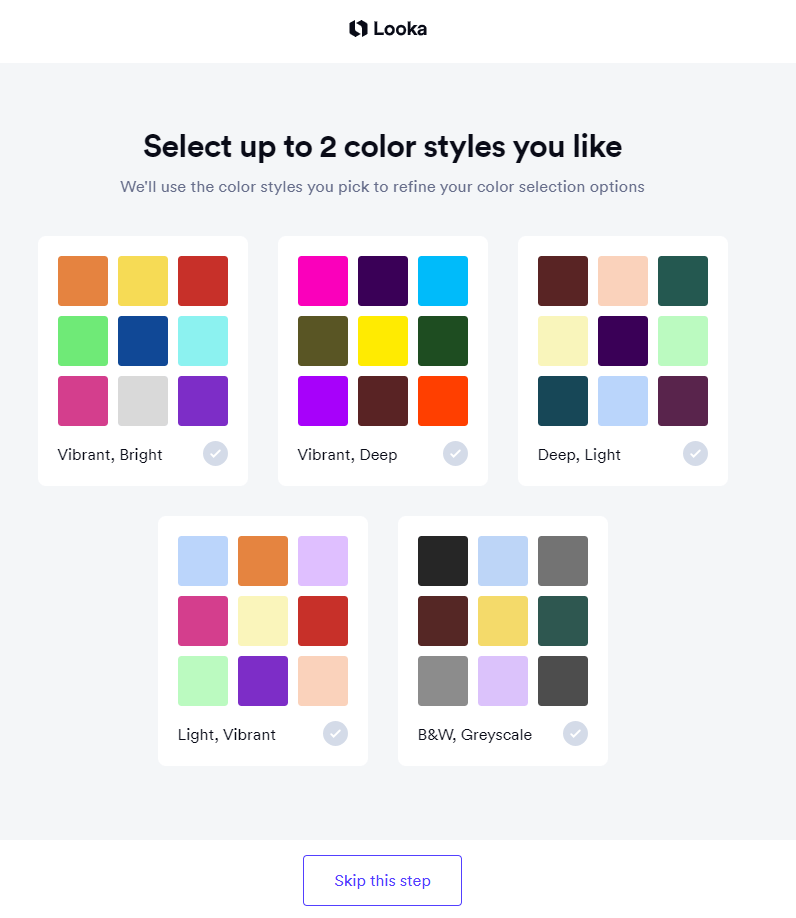 step 4 - select logo color pallet you like