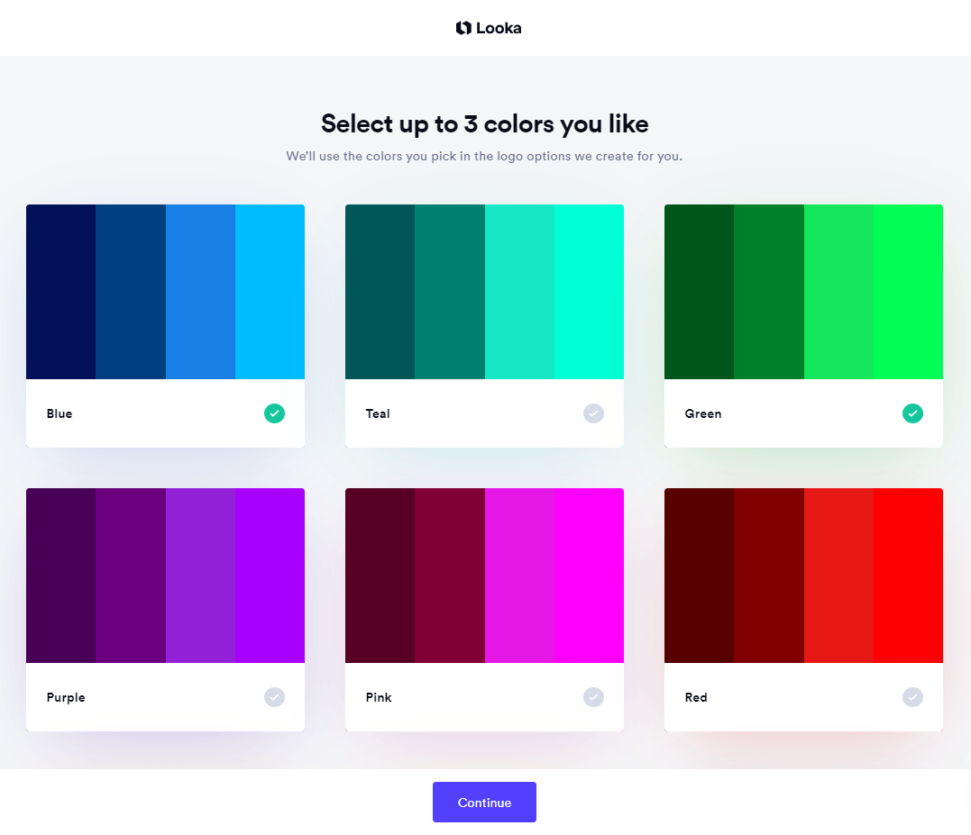 step 5 - branding color selection