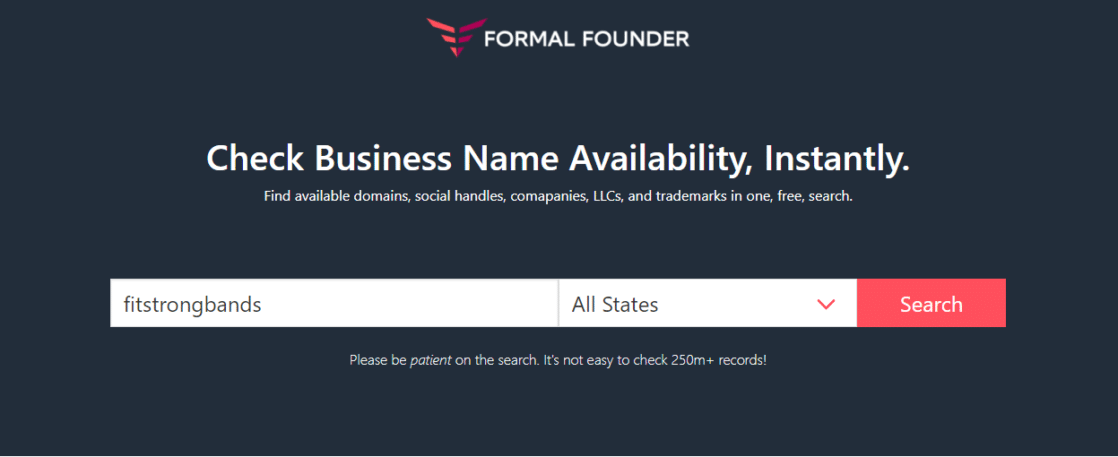 Formal Founder - Checking Brand Name Availability