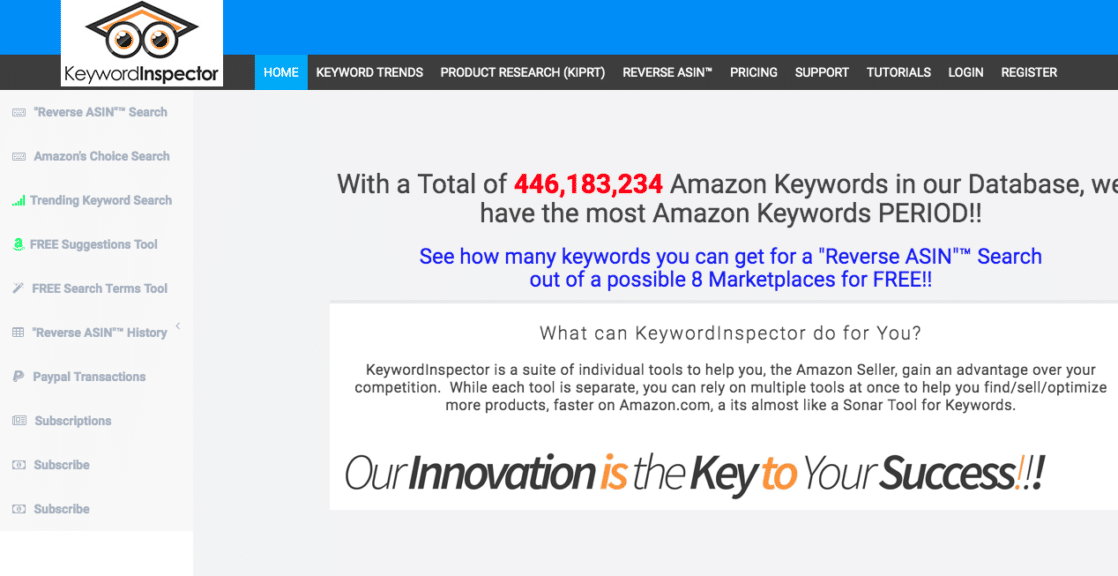 KeywordInspector Home Page