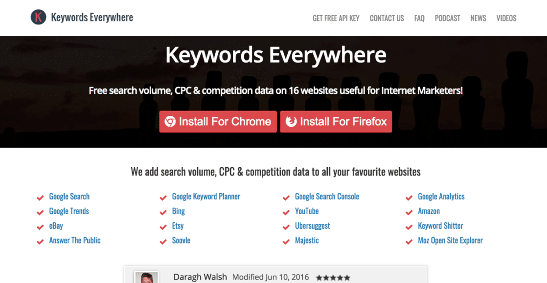 Keywords Everywhere Home Page