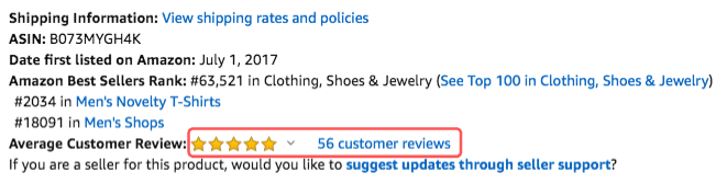 Customer Review on Amazon Product Page