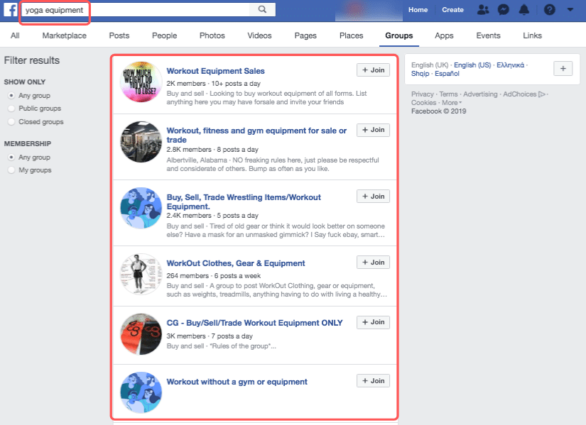 Discover Groups on Facebook