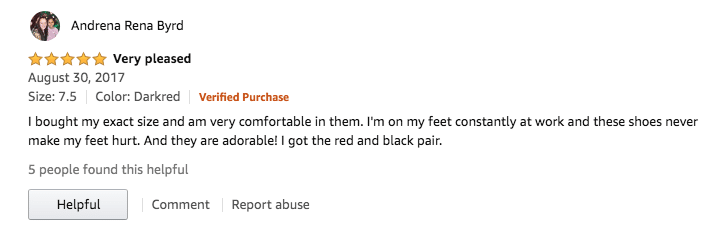 Review With Positive Sentiment on Amazon